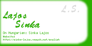lajos sinka business card